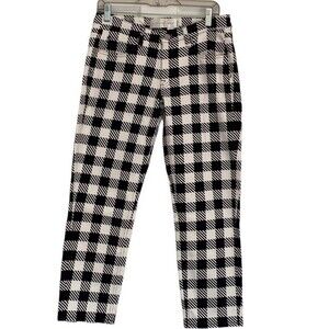 Victoria Victoria Beckham Black & White Oversized Gingham Pants - waist 31”
